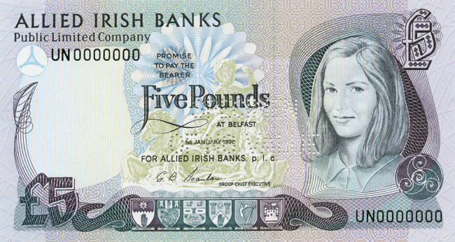 Allied Irish Banks p.l.c. £5 Note