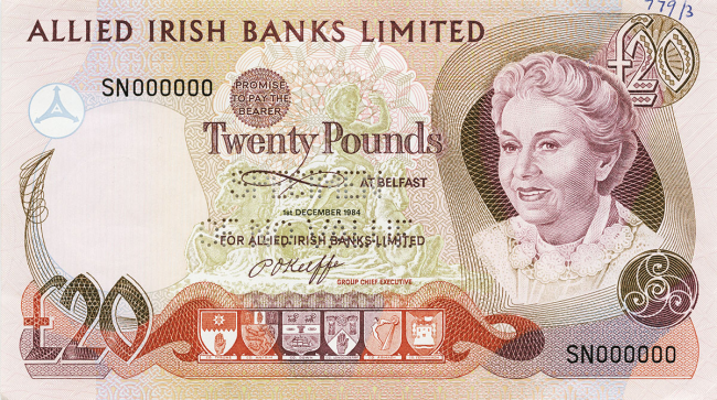 Allied Irish Banks Limited £20 Note